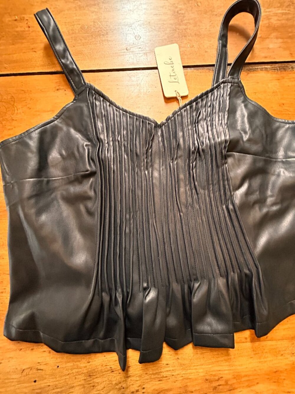 NEW! Let Me Be pleather black bustier tank, size 2X, #whimsygoth #indie